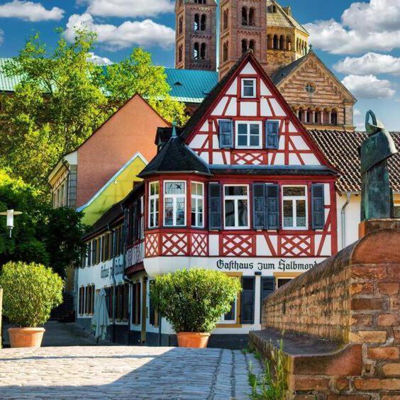 Gasthaus Zum Halbmond Speyer Exterior foto